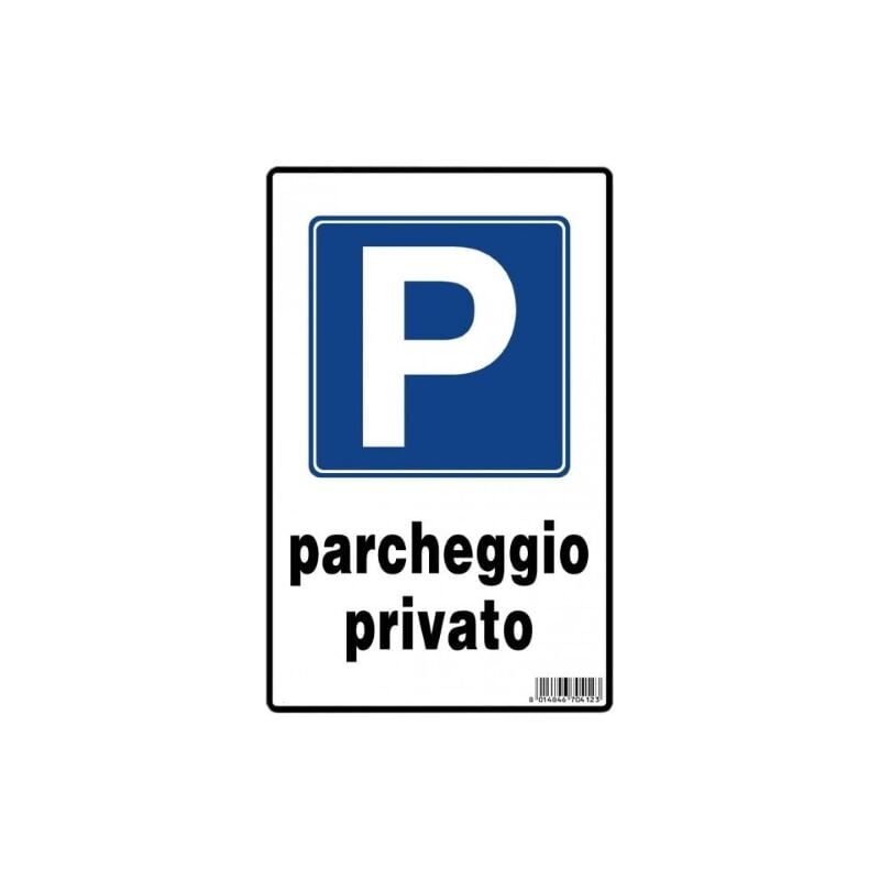 Image of Dck Group - Cartello Segnale parcheggio privato Targa 20X30 cm Parcheggio Riservato Clienti