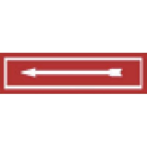 Cartello Segnaletico - Segnaletica Adesiva Freccia sfondo Rosso 4x15 cm