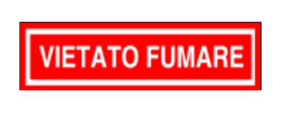 Image of EAC - Cartello Segnaletico - Segnaletica Adesiva Vietato Fumare Rosso 4x15 cm