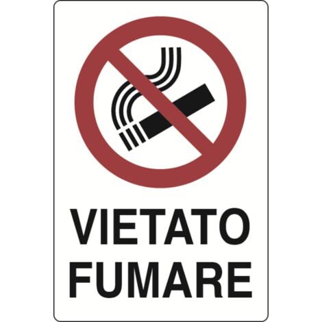 Cartello vietato fumare