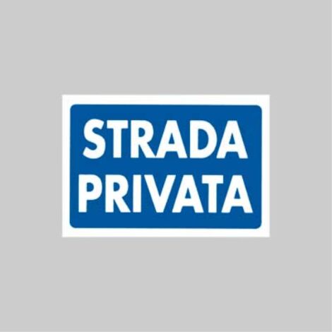 Cartello 'strada privata' 20x30 cm (10 pezzi)