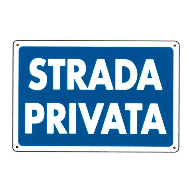 Image of Cartello strada privata 30x20 cm in plastica