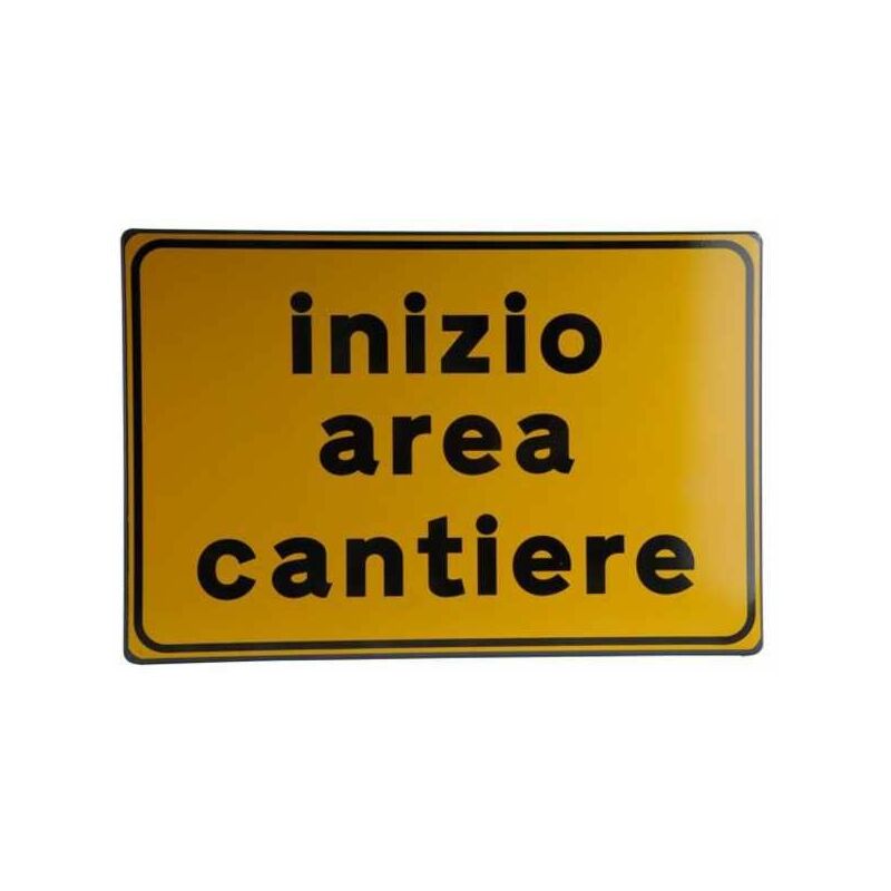 Image of Cartello stradale inizio area cantiere 60x40 d&b