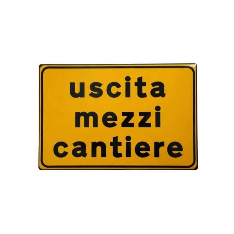 Image of Cartello Stradale Uscita Mezzi Cantiere 3G