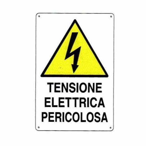 Cartello Tensione Elettrica 20X 30 Alluminio