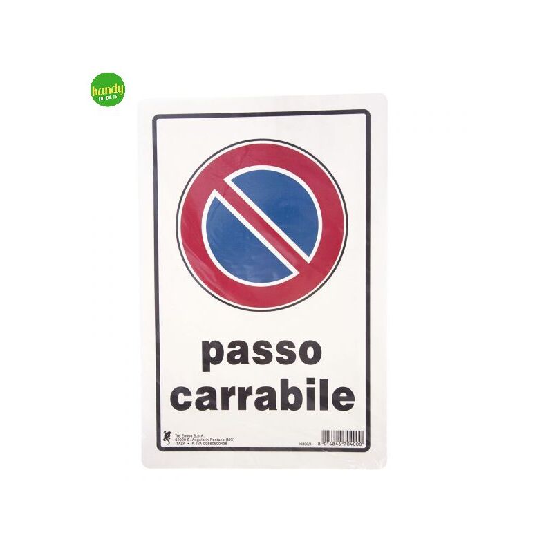 Image of Tre Emme - Cartello passo carrabile 30 x 20 cm