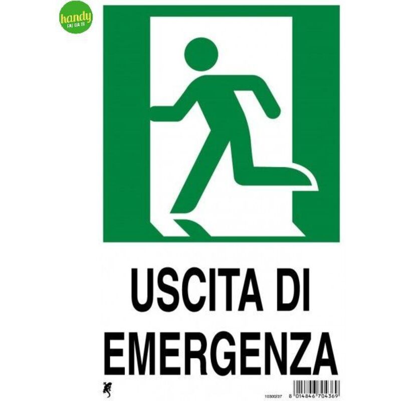 Cartello 3m Uscita Di Emergenza 30 X 20 Cm