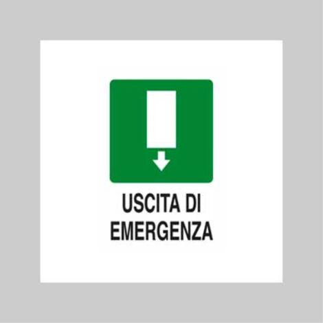 Cartello 'uscita di emergenza' 20x30 cm (10 pezzi)