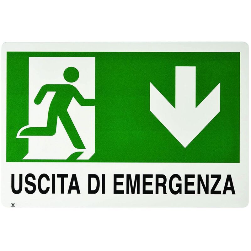 Cartello Uscita Di Emergenza Cm.30x20h. 10 Pz