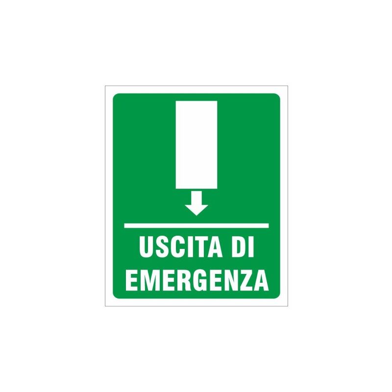 Image of Trade Shop Traesio - Trade Shop - Cartello Uscita Di Emergenza Segnaletica Direzionale Sicurezza Avvertimento