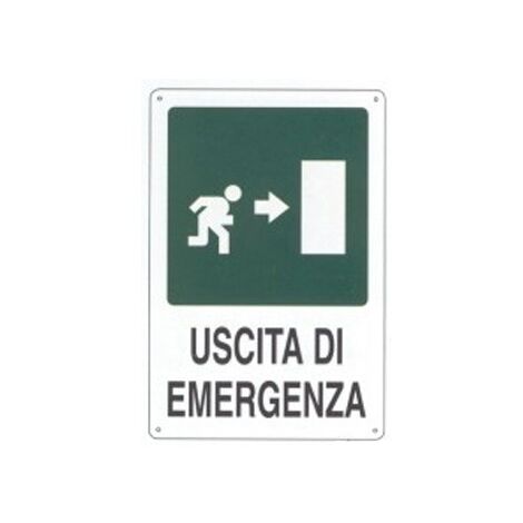 CARTELLO USCITA EMERGENZA DX 30X20