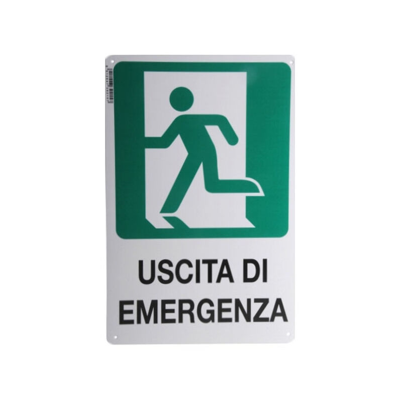 Cartello Uscita Emergenza Sx 20x 30 Plastica