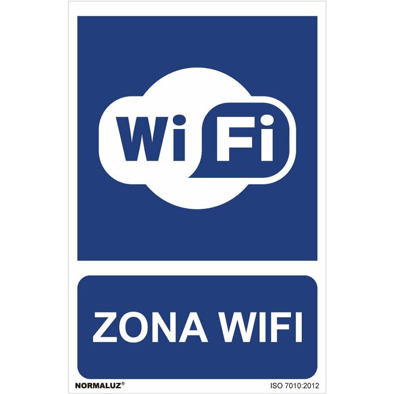 Image of Cartello di uso obbligatorio zona wifi (pvc 0,7mm) 30x40cm