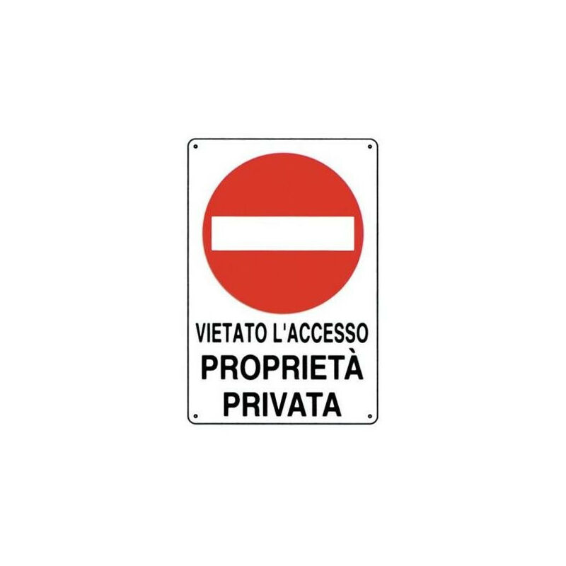 Image of Cartello vietato accesso proprieta' privata 30x20 cm in plastica