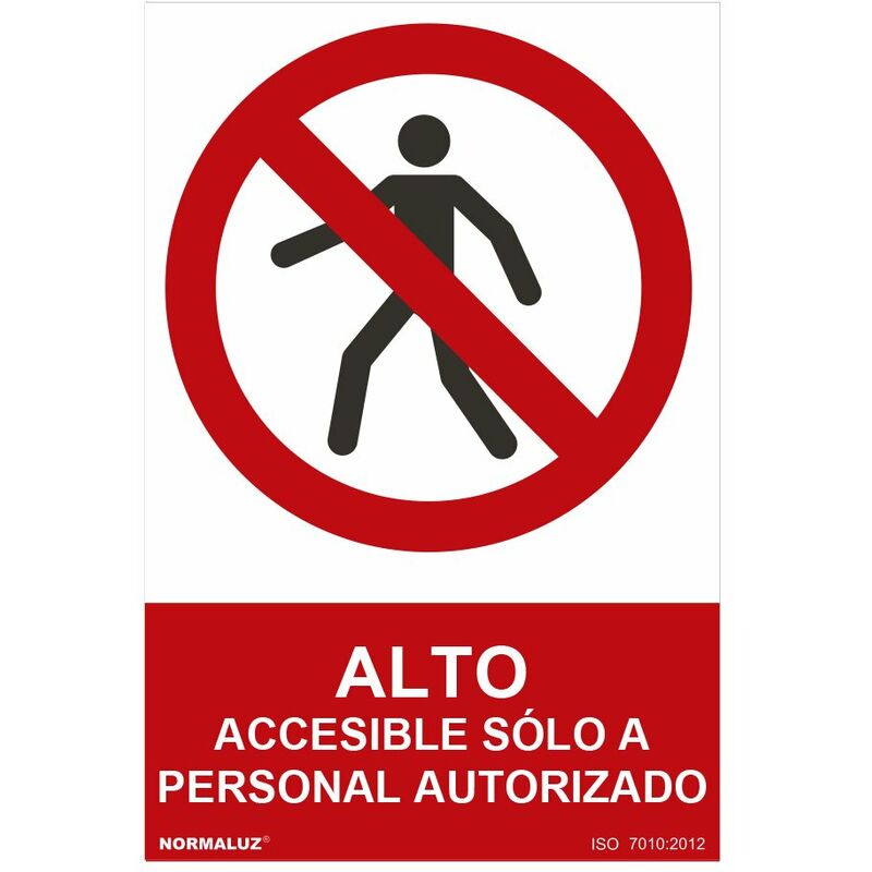 Image of Cartello vietato alto accessibile solo al personale autorizzato (pvc 0,7mm) 30x40cm