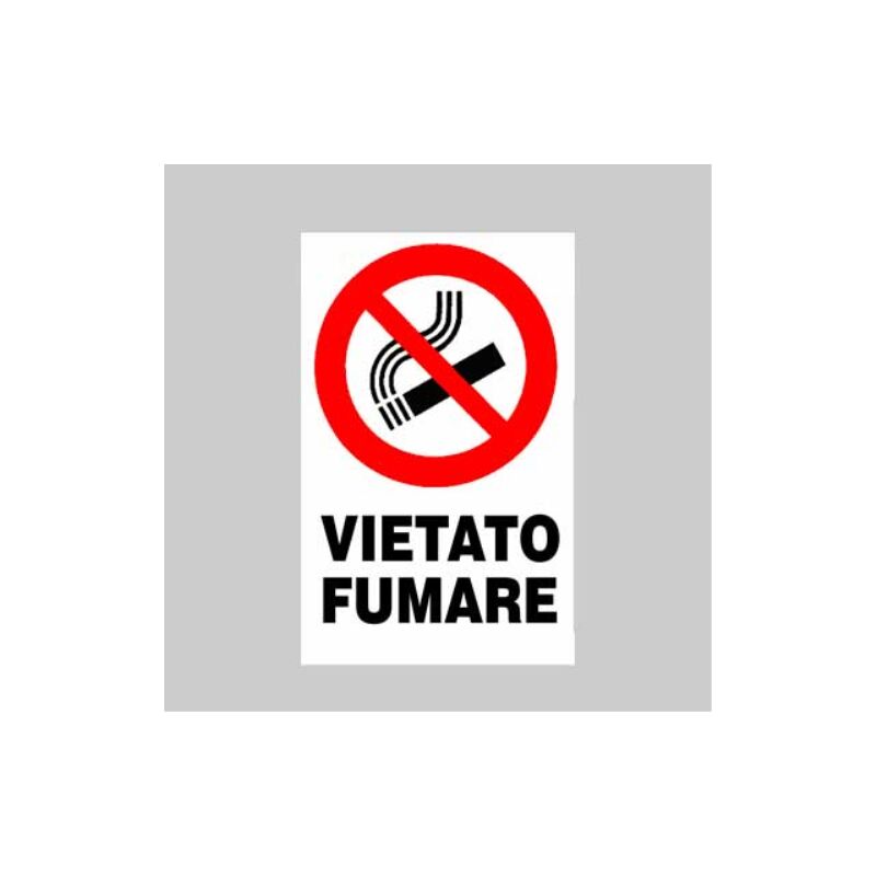 Cartello 'vietato fumare' 20x30 cm (10 pezzi)