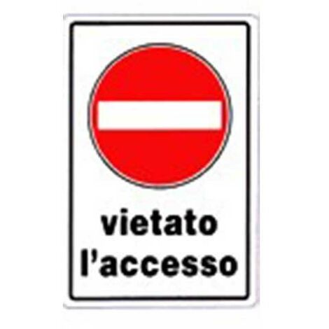 Cartello vietato l'accesso cm 20X30