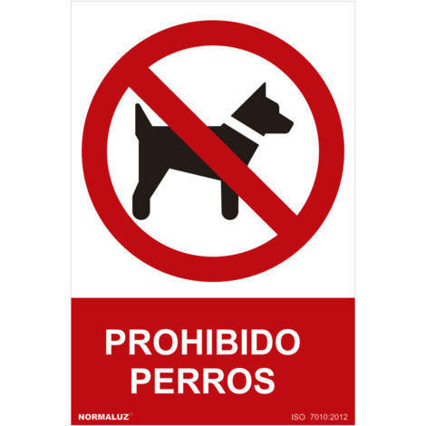 Cartello vietato "no cani" (pvc 0,7mm) 30x40cm