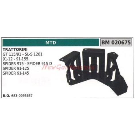 Carter couvre courroie pour tracteur de pelouse tondeuse GT 115/91 MTD 020675