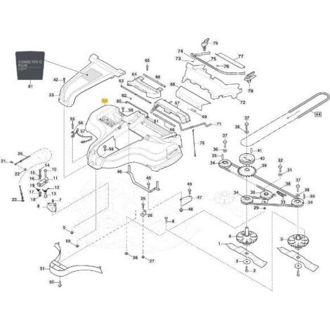 CARTER DE PROTECTION DE COURROIE DE TRANSMISSION ORIGINAL STIGA CD100QF NCS8000N - 337060042/0