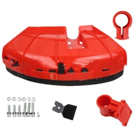Carter de protection pour débroussailleuse Multi 4-1 Brosse + Kit de fixation - Remplacement de déflecteur de tondeuse à gazon de protection de tondeuse pour Stihl FS120 FS200 FS250