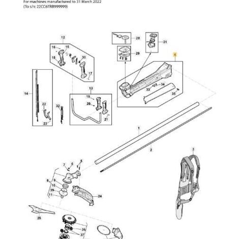 CARTER DE TRANSMISSION SBC 646-656DX - AFFICHAGE ORIGINAL STIGA - 118805216/0