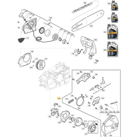 Carter d'embrayage jaune pour tronçonneuse ORIGINAL STIGA 118805040/0