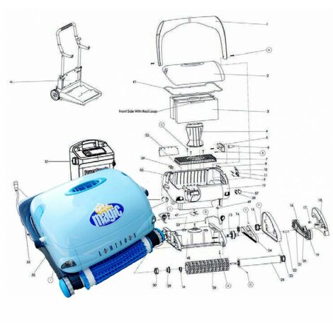 Carter interno destro grigio (1pz.) robot Dolphin Luminous
