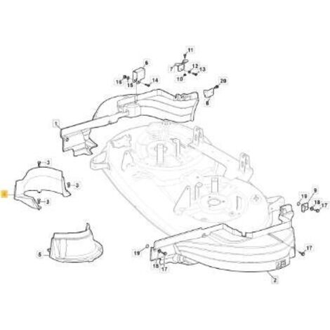 CARTER MOTEUR PLAT DROIT MTR108 SD (INT. MOA) ORIGINE STIGA - 325060187/0