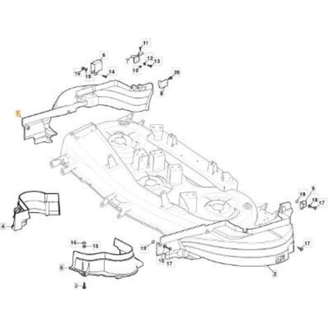 CARTER MOTEUR PLAT DROIT MTR118 SD (EXT MOA) ORIGINE STIGA - 325060183/0