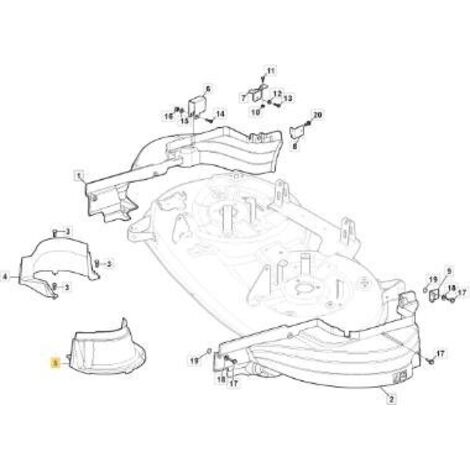 CARTER MOTEUR PLAT GAUCHE MTR108 SD (INT. MOA) ORIGINE STIGA - 325060188/0