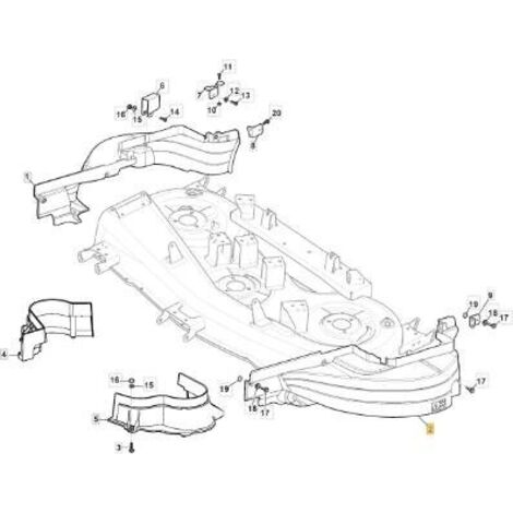 CARTER MOTEUR PLAT GAUCHE MTR118 SD (EXT MOA) ORIGINE STIGA - 325060184/0