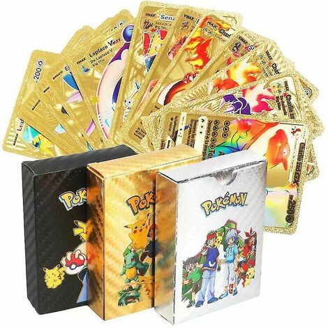 Cartes Pokémon Feuille d'or et d'argent Cartes Flash Cartes de jeu en anglais (argent)