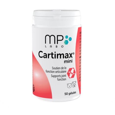 MP LABO Cartimax Compléments alimentaires pour articulations chiens et chats Mini - Pilulier 50 Gelules