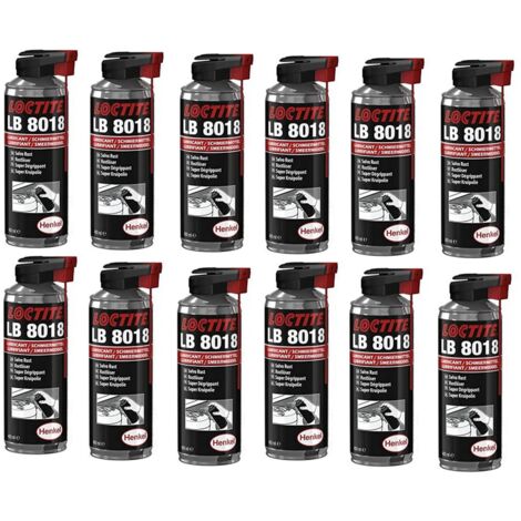 Carton 12 degrippants super puissants professionnel lubrifiant loctite lb 8018