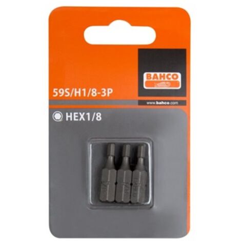 CARTON 3 PUNTAS 1/4 HEX5/16 25MM - BAHCO