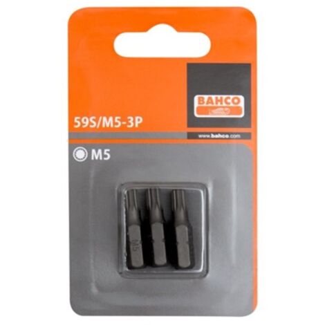 CARTON 3 PUNTAS 1/4 XZN M5 25MM - BAHCO
