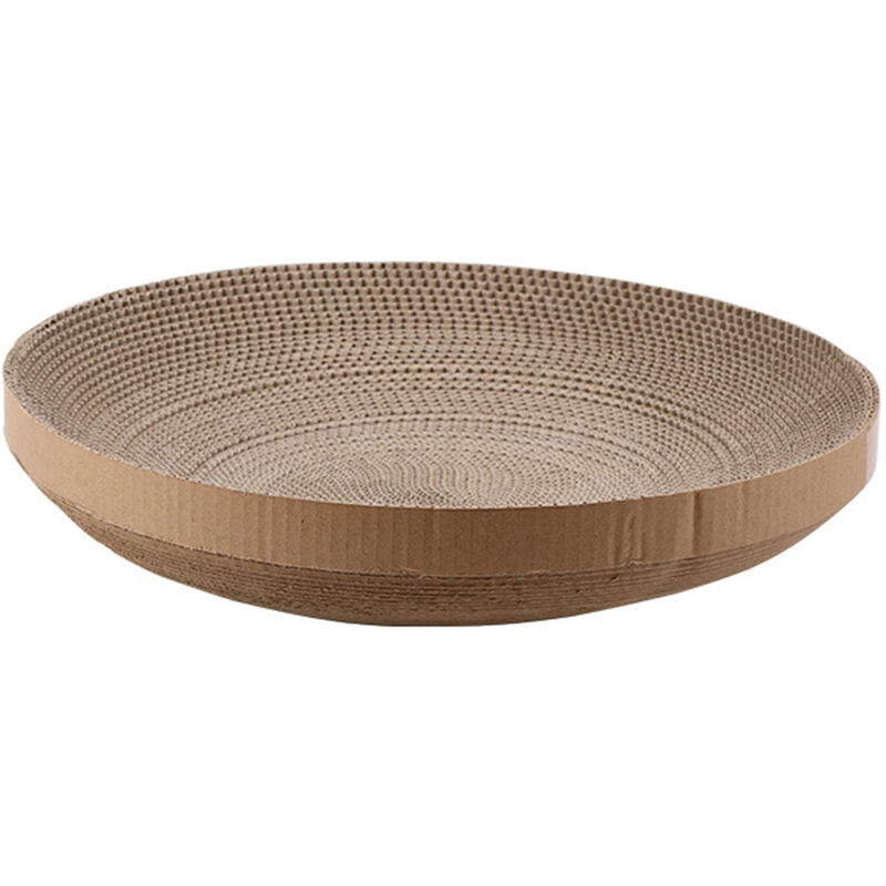 Carton A Gratter Pour Chat, Tampon A Gratter Ovale En Carton Ondule, Lit De Salon A Gratter Pour Chat, Panneau De Recyclage Durable, Noyau De