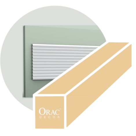 Carton complet de 8 panneaux W108-2600 - L260 x H25 x L1,8 cm - ORAC DECOR