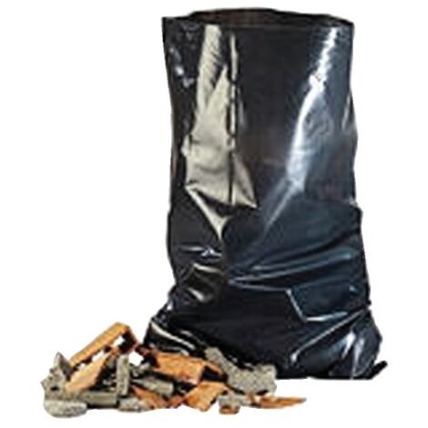Carton de 100 sacs à gravats en polyéthylène noir 1000 x 500 mm – Résistance aux charges lourdes – Protection contre l'humidité - SG0500