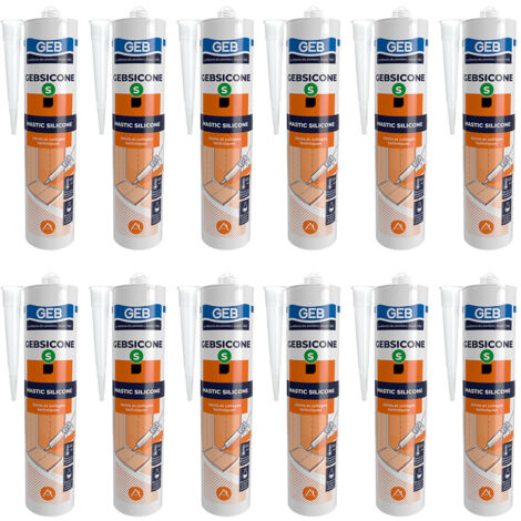 Carton de 12 GEBSICONE S cartouche 310 ml noir