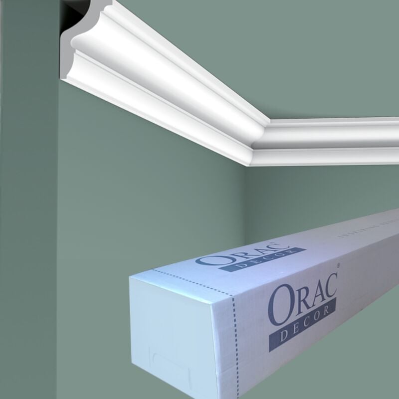 CX148 Corniche plafond Orac Decor - 4,5x3x200cm (h x p x l) - moulure décorative polymère Carton 8 pièces