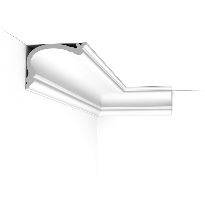 C341 heritage Corniche cache tringle à rideau Orac Decor - 8,8x12,2x200cm (h x p x l) - moulure décorative polyuréthane Carton 8 pièces