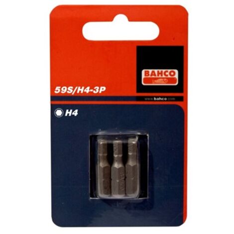 CARTON DE 3 PUNTAS 1/4 HEX10 25MM - BAHCO