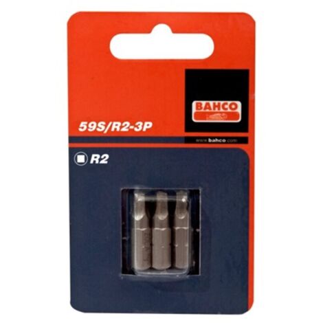 CARTON DE 3 PUNTAS 1/4 ROBERTSON 25MM 59S/R3-3P - BAHCO