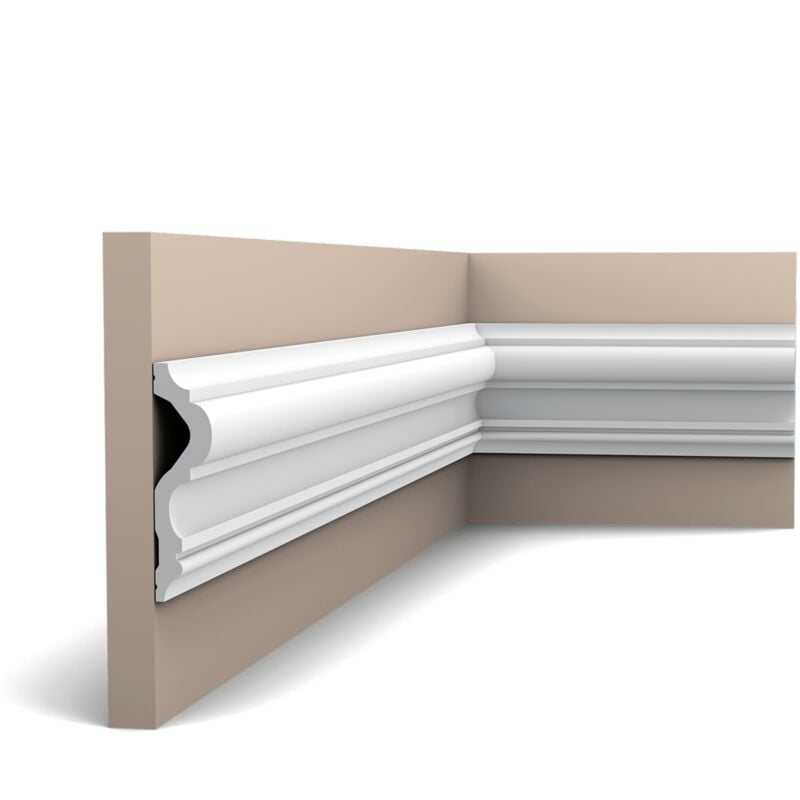 P8050 Cimaise murale Orac Decor - 12x3x200cm (h x p x l) - moulure décorative polyuréthane a l unité
