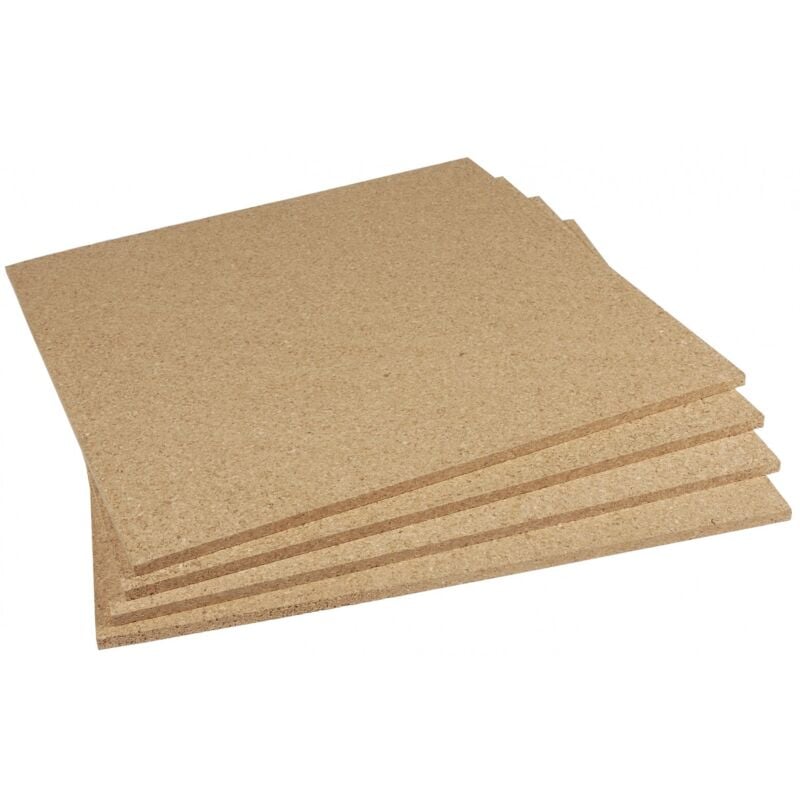 Carton de 4 plaques liège mur et plafond l.0.5 x L.0.5 m x Ep.10 mm - SDL