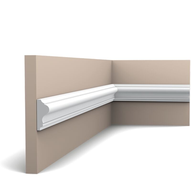 P8030 Cimaise murale Orac Decor - 4x1,5x200cm (h x p x l) - moulure décorative polyuréthane a l unité