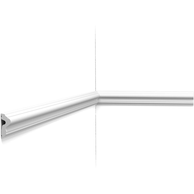 P8030 Cimaise murale Orac Decor - 4x1,5x200cm (h x p x L) - moulure décorative polyuréthane Pack 2 pièces