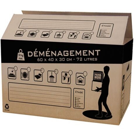 Carton De Démenagement 72 Litres Ref 32582